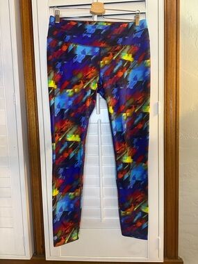 Athleta Multi-Color Geometric Print Leggings